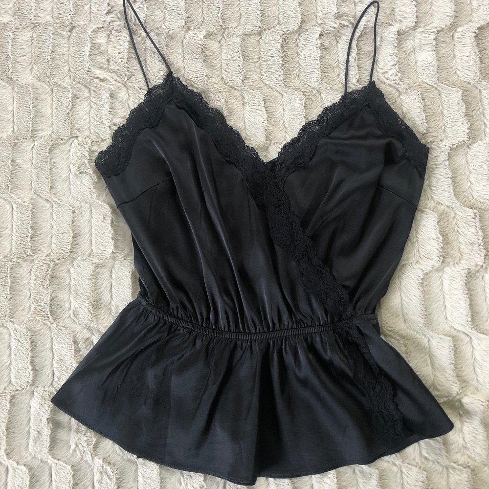 Soprano Black Lace Trim Camisole